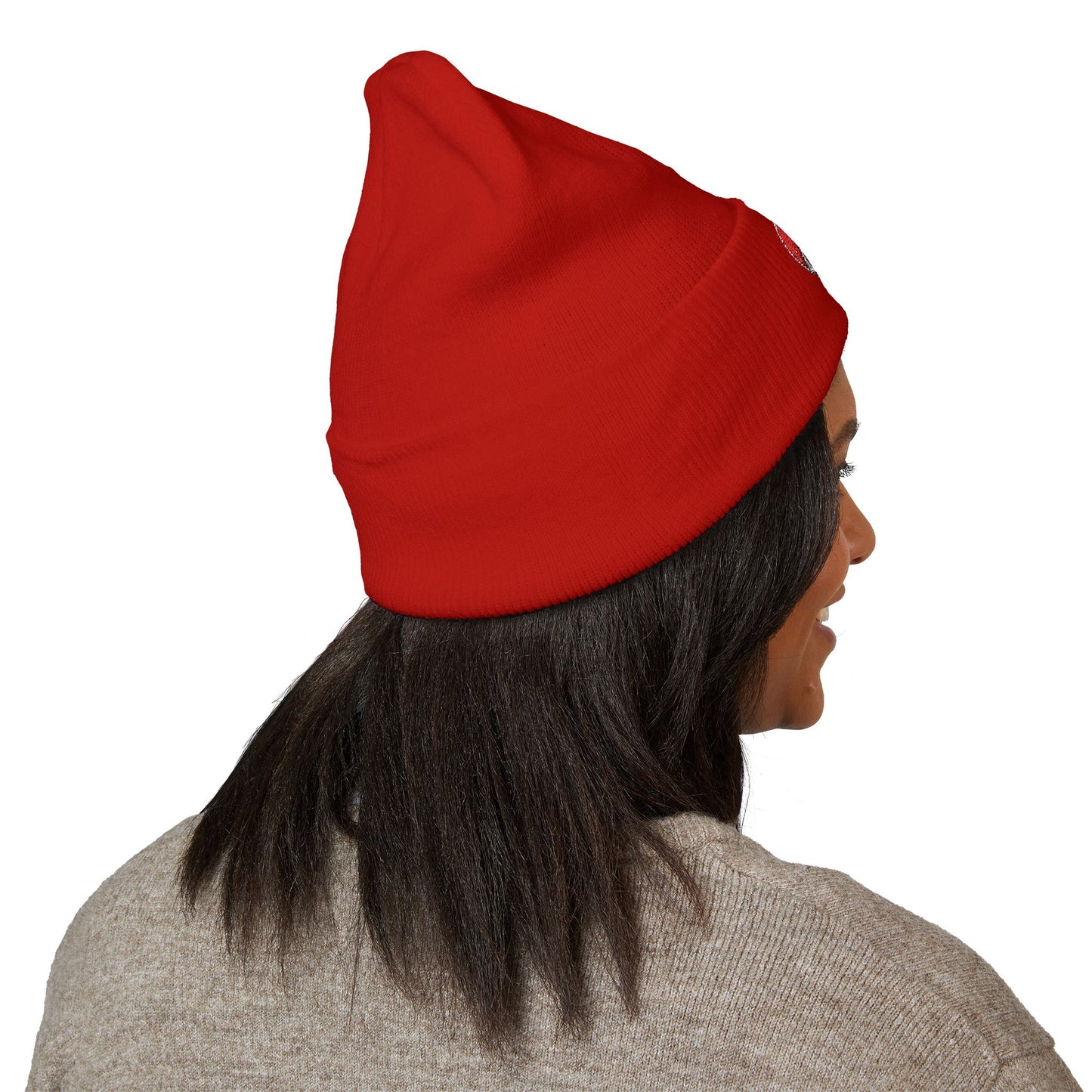 "Diet Coke" Heart Embroidered Cuffed Beanie — Classic Script Winter Hat