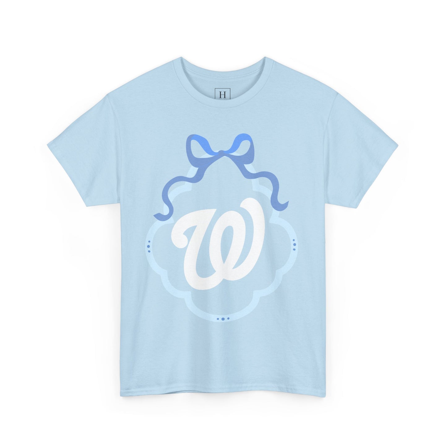 W COQUETTE BLUE BOW & BORDER