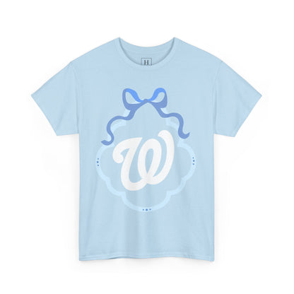 W COQUETTE BLUE BOW & BORDER