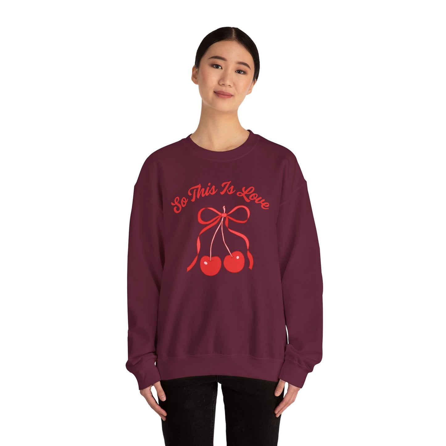So This Is Love Cherry Bow Sweatshirt