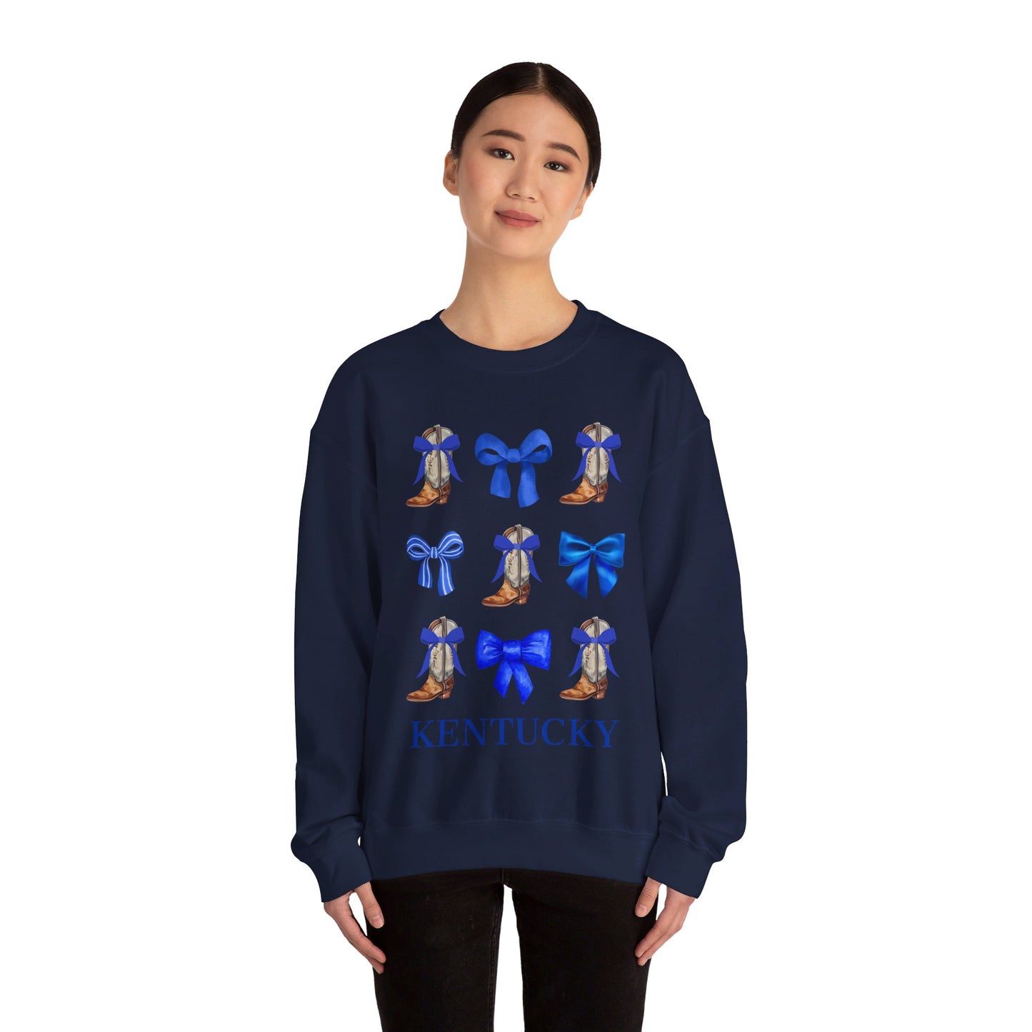 Kentucky Wildcats Coquette Cowgirl Boots & Bows Sweater