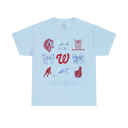 West Jessamine Colts Coquette Hockey Bows - Unisex Tee