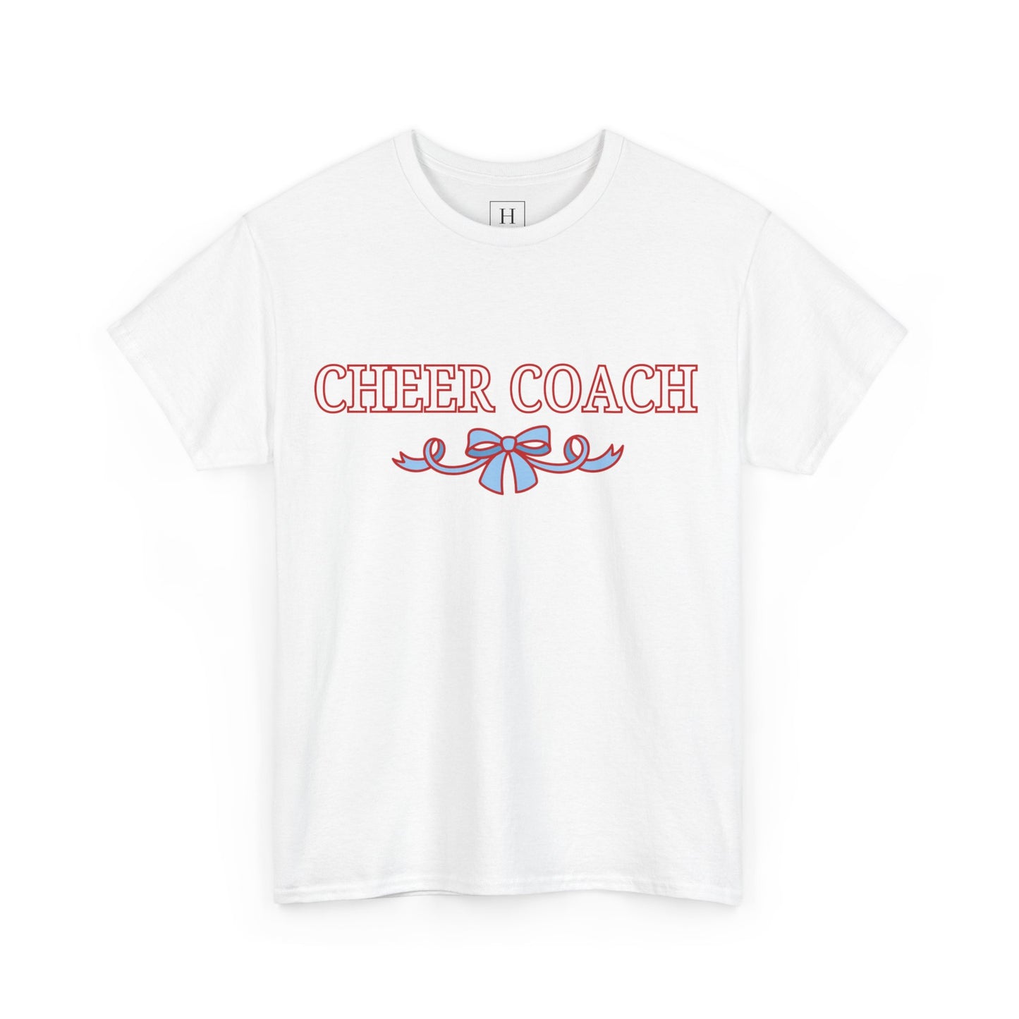 Cheer Coach (RED) Coquette Bow Unisex Heavy Cotton Tee