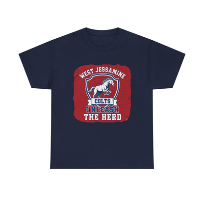 West Jessamine Colts - Unleash The Herd - Red BG Unisex Shirt
