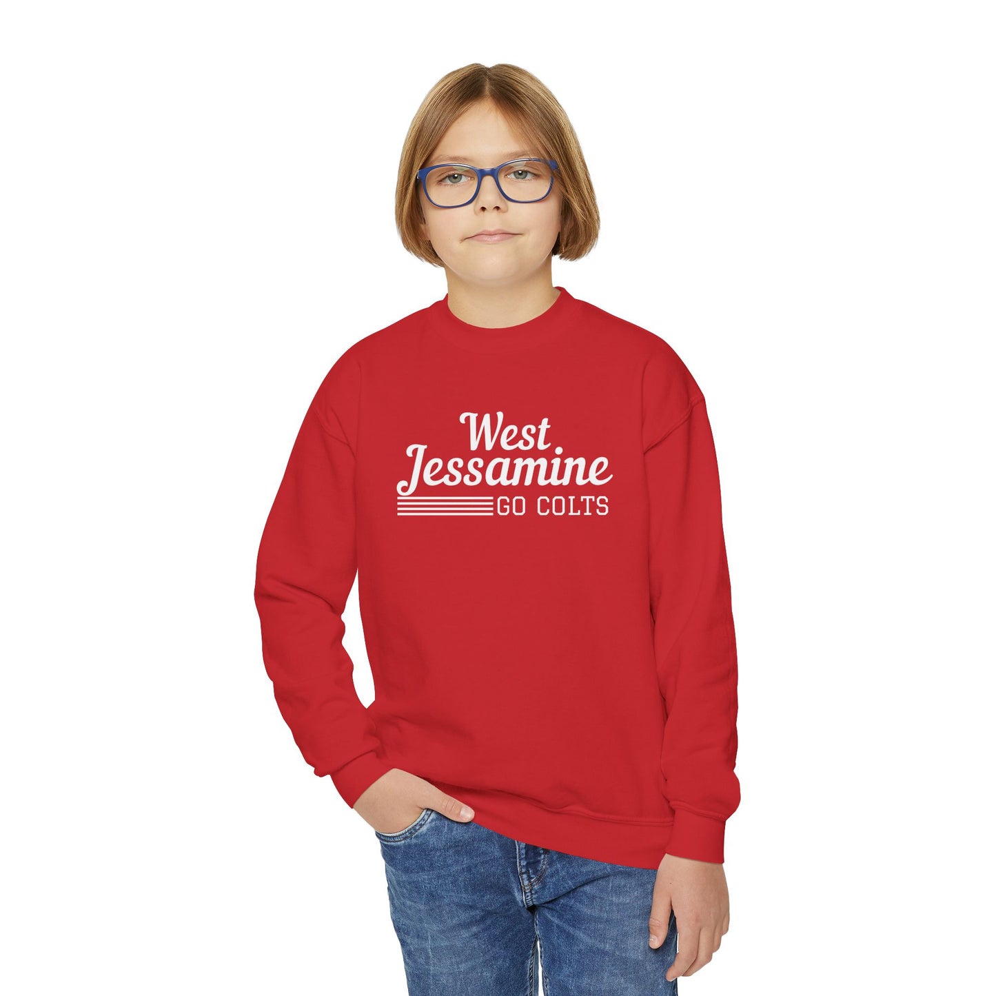 Youth Crewneck Sweatshirt - West Jessamine Colts - Unisex