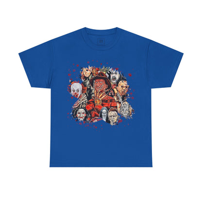 Halloween; Classic Horror Characters with Blood Splatter -- Unisex