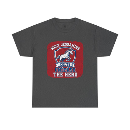 West Jessamine Colts - Unleash The Herd - Red BG Unisex Shirt