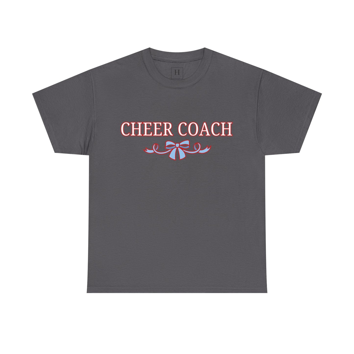 Cheer Coach (RED) Coquette Bow Unisex Heavy Cotton Tee