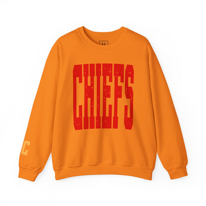 KC KANSAS CITY Chiefs  - KC on Right Sleeve - Unisex Sweatshirt