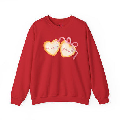 Me + You Heart Locket with Pink Bow Sweatshirt