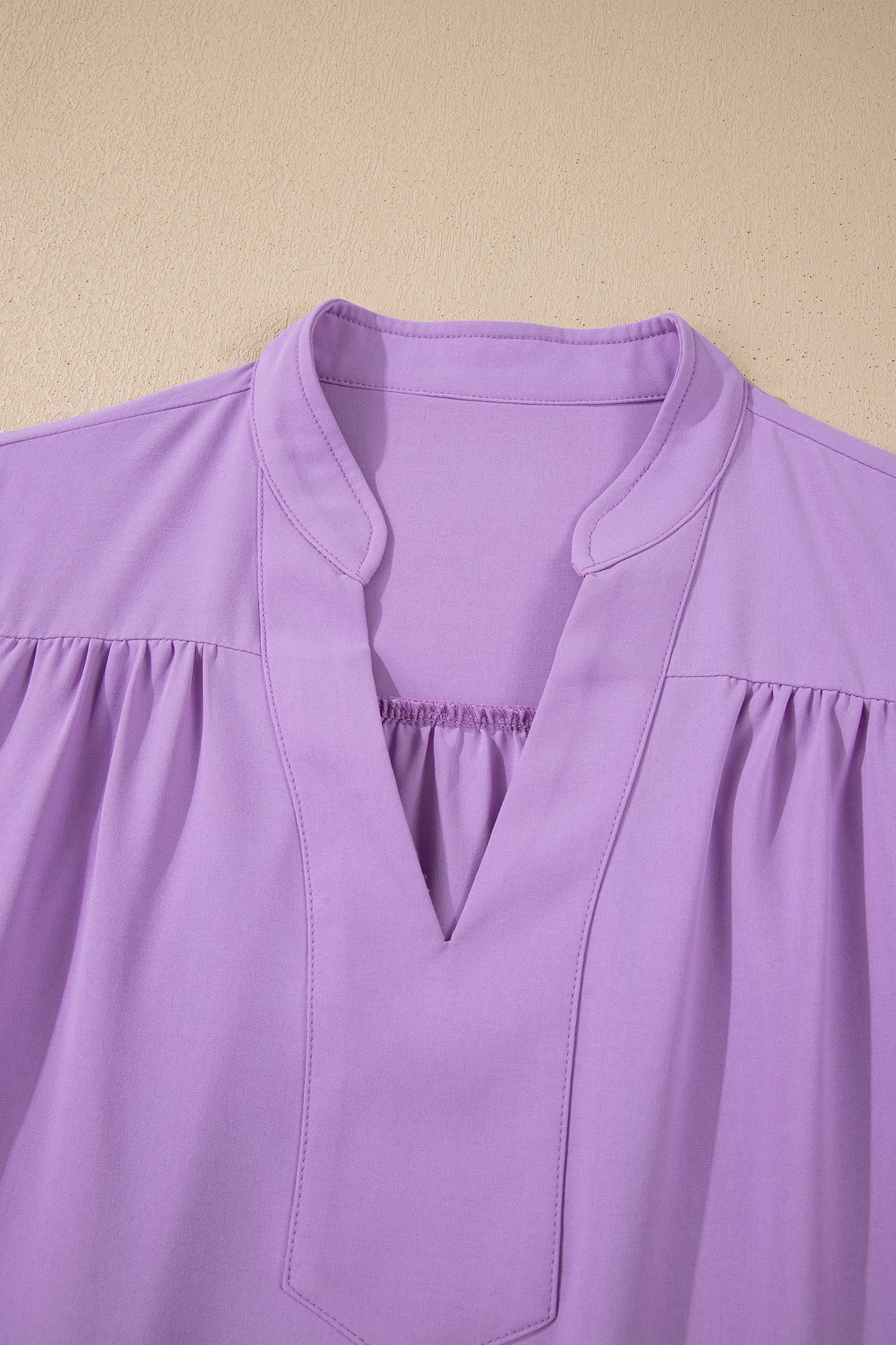 Phalaenopsis V Neck Puff Sleeve Summer Blouse