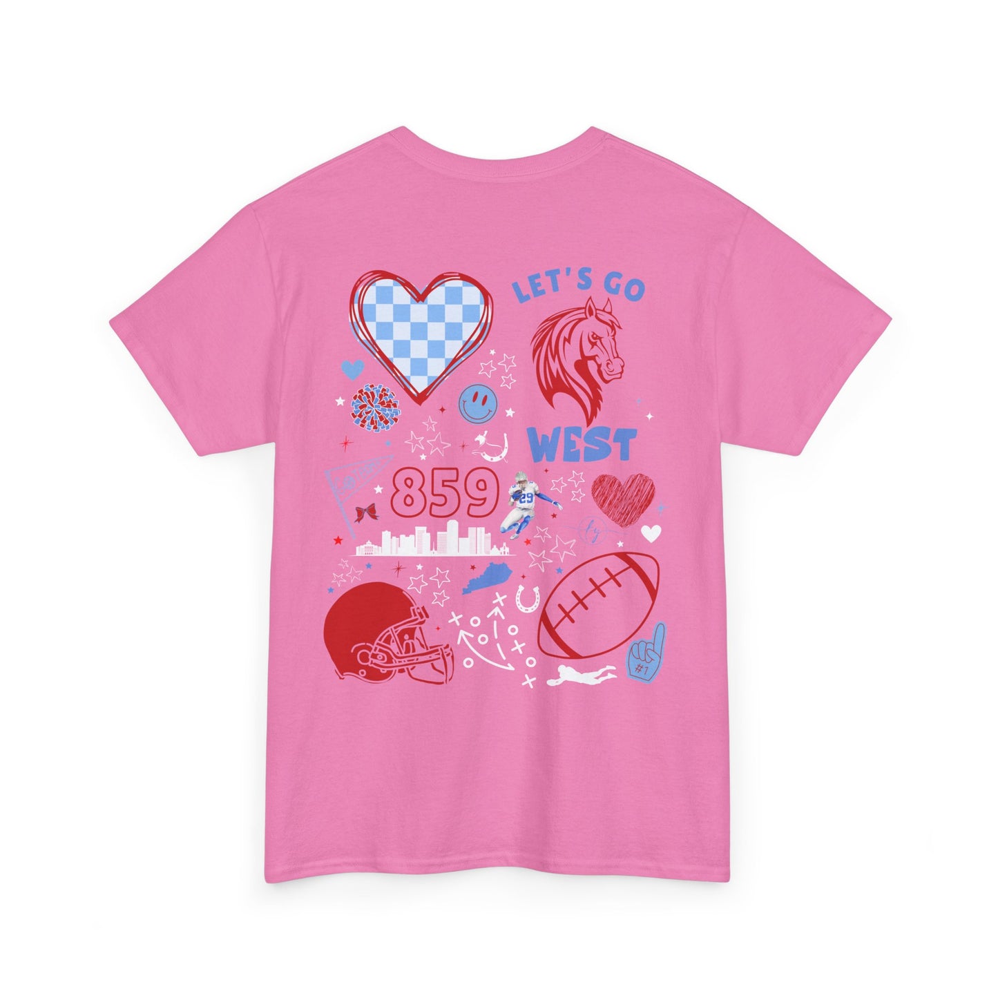 WEST JESSAMINE FOOTBALL  (FRONT & BACK) - LETS GO WEST