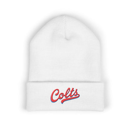 Colts Embroidered Cuffed Beanie — Classic Script Winter Hat