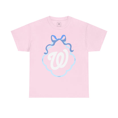 W COQUETTE BLUE BOW & BORDER