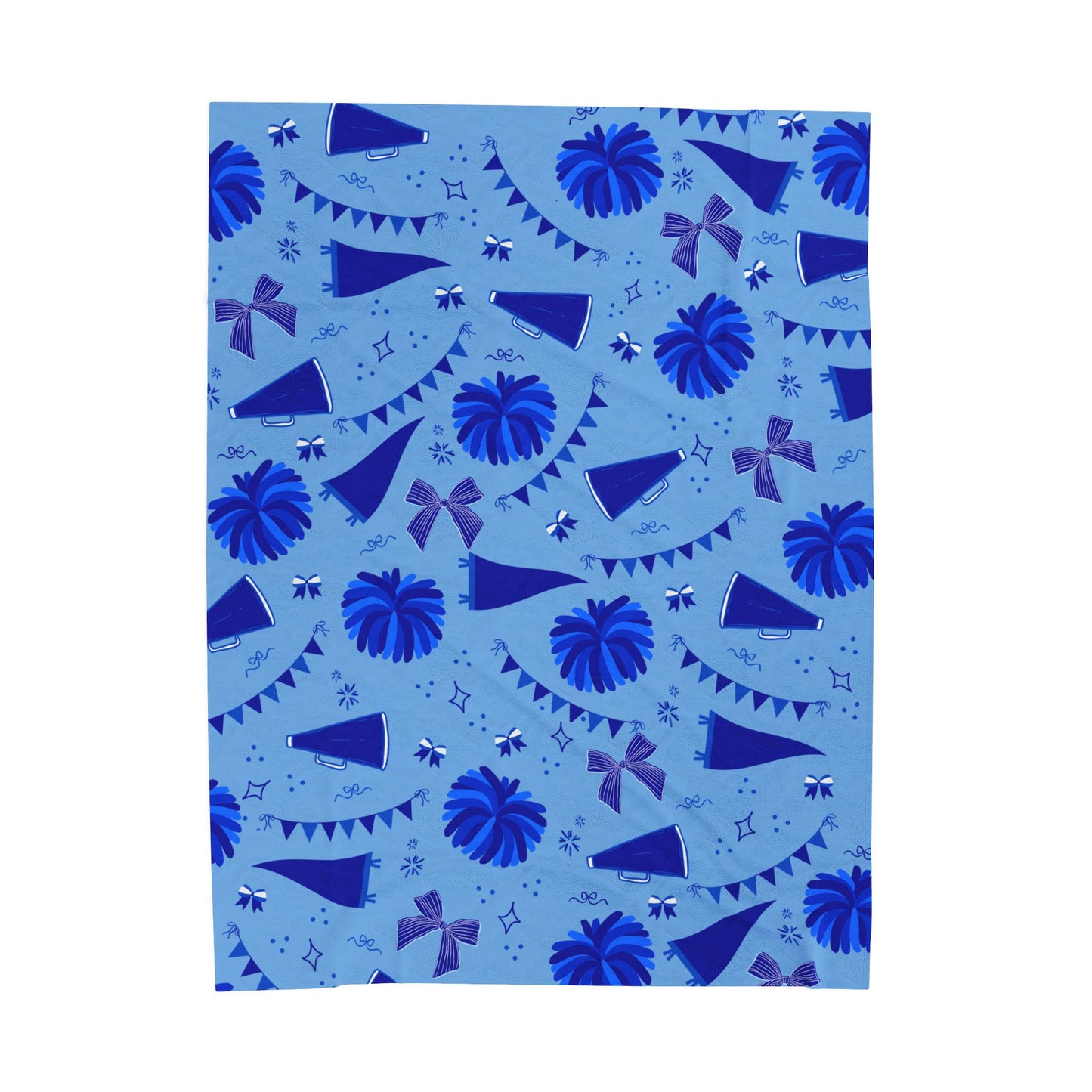 Blue Cheer Velveteen Plush Blanket — Soft Velvet Cheer Blanket