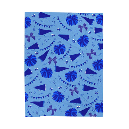 Blue Cheer Velveteen Plush Blanket — Soft Velvet Cheer Blanket