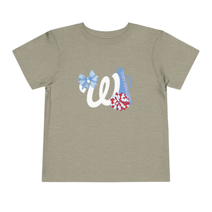 Toddler; West Jessamine Coquette W Logo with Bow; Let's Go Colts - Unisex T-shirt