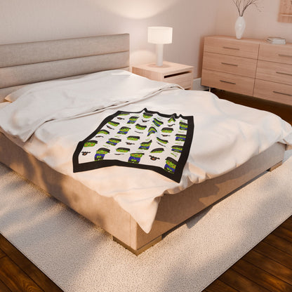 Halloween; Frankenstein & Bats Blanket