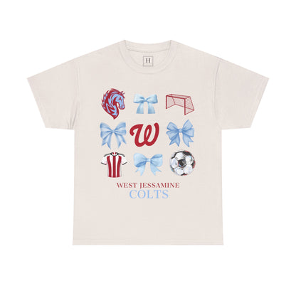 Copy of West Jessamine Colts Coquette Soccer Bows - Unisex Tee
