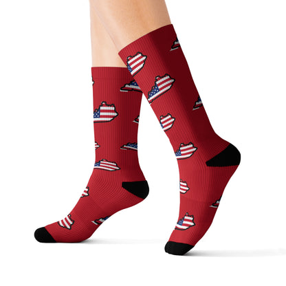 America Kentucky Socks in Red