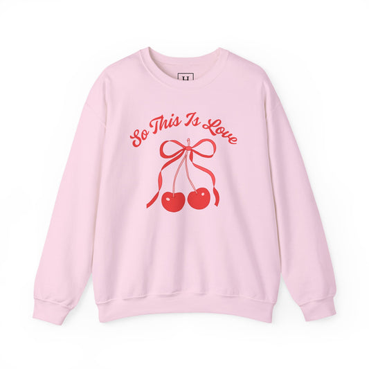 So This Is Love Cherry Bow Sweatshirt