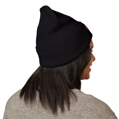 "Diet Coke" Heart Embroidered Cuffed Beanie — Classic Script Winter Hat