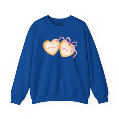 Me + You Heart Locket with Pink Bow Sweatshirt