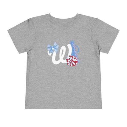 Toddler; West Jessamine Coquette W Logo with Bow; Let's Go Colts - Unisex T-shirt