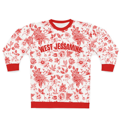 Red West Jessamine Floral Sweatshirt — All-Over Print