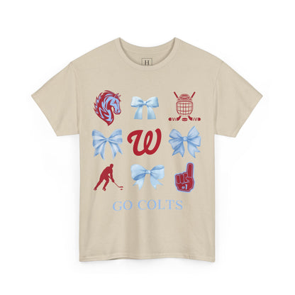 West Jessamine Colts Coquette Hockey Bows - Unisex Tee