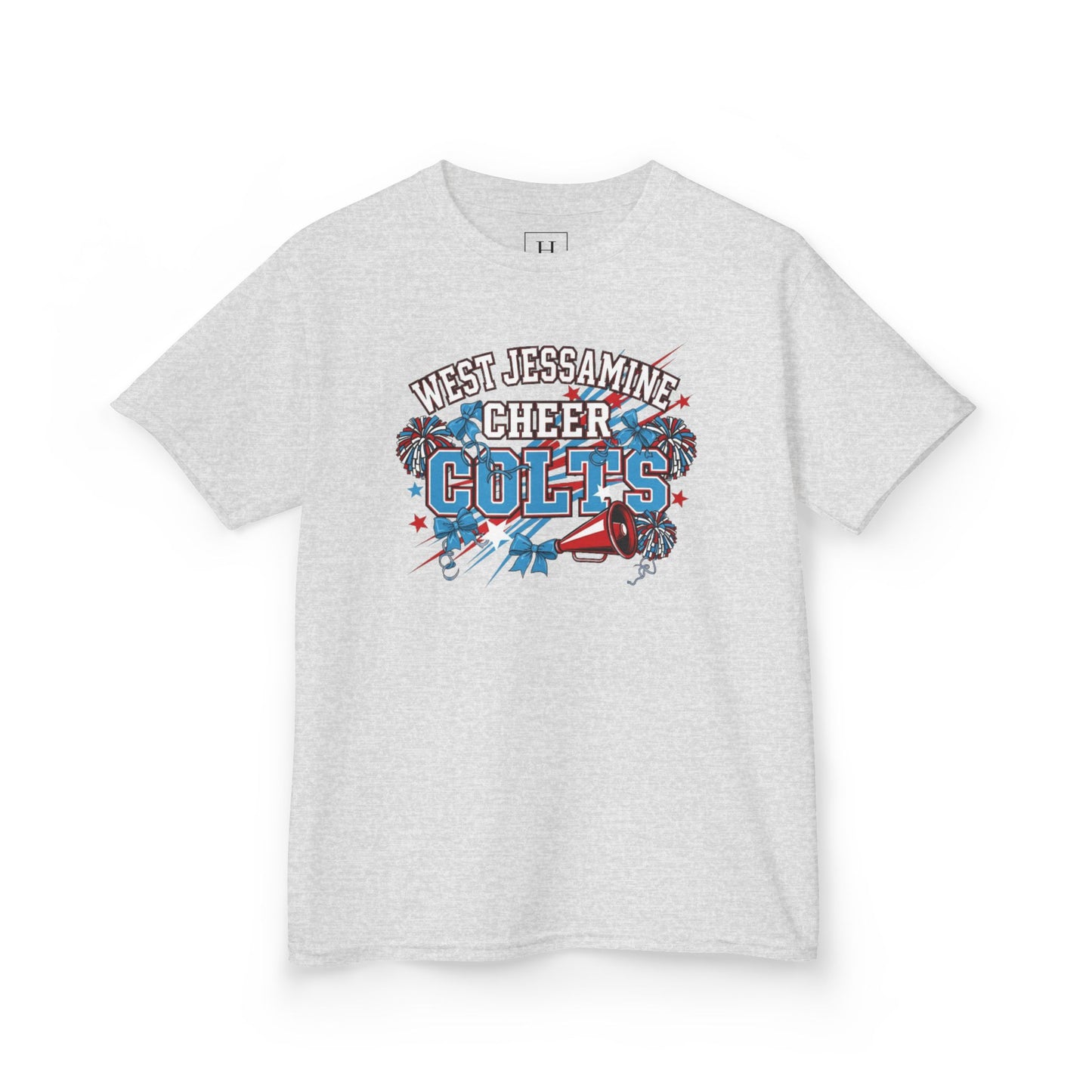 YOUTH - - West Jessamine Cheer COLTS - Poms, Bows, Stars - Unisex Shirt