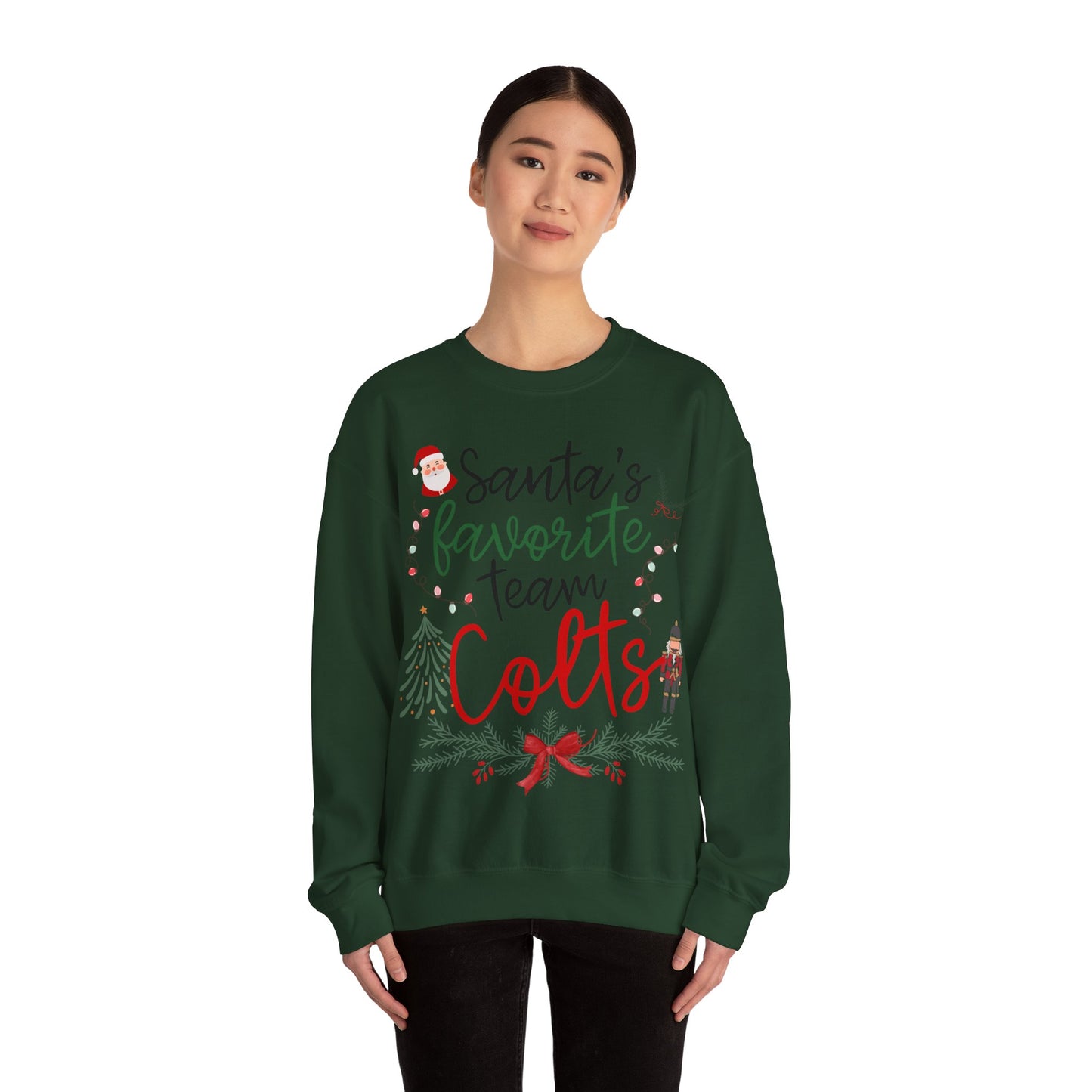 Santa's Favorite Team - COLTS - Christmas Sweatshirt - Unisex