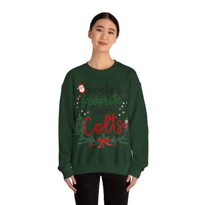 Santa's Favorite Team - COLTS - Christmas Sweatshirt - Unisex