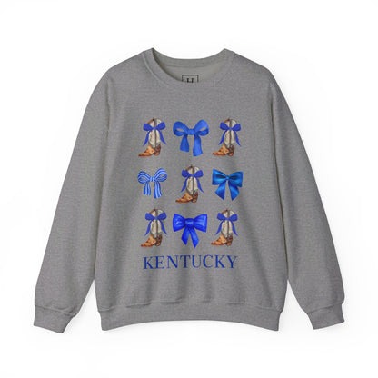 Kentucky Wildcats Coquette Cowgirl Boots & Bows Sweater