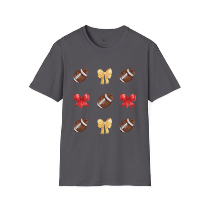 Bows & Football T-Shirt (Front Only)