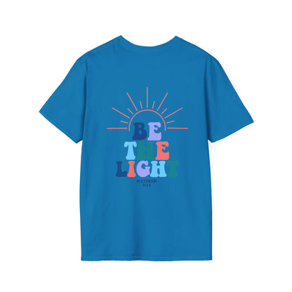 be the light christian bible blue (front and back)