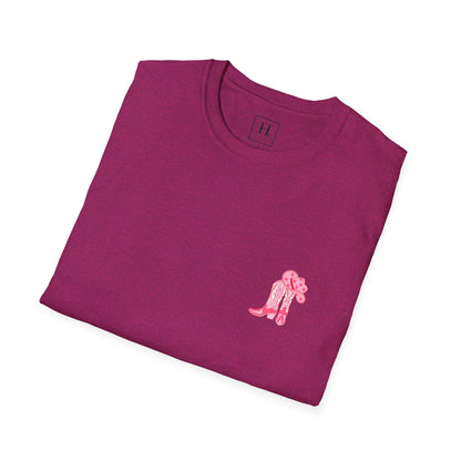 walk by faith cowgirl boot christian shirt (front and back)