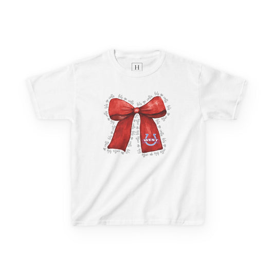YOUTH --- Let's Go Colts Bow - West Horseshoe Logo Unisex T-Shirt