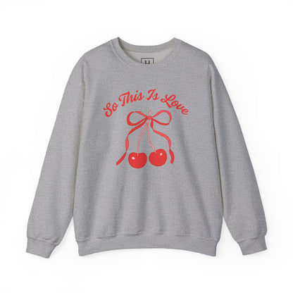 So This Is Love Cherry Bow Sweatshirt