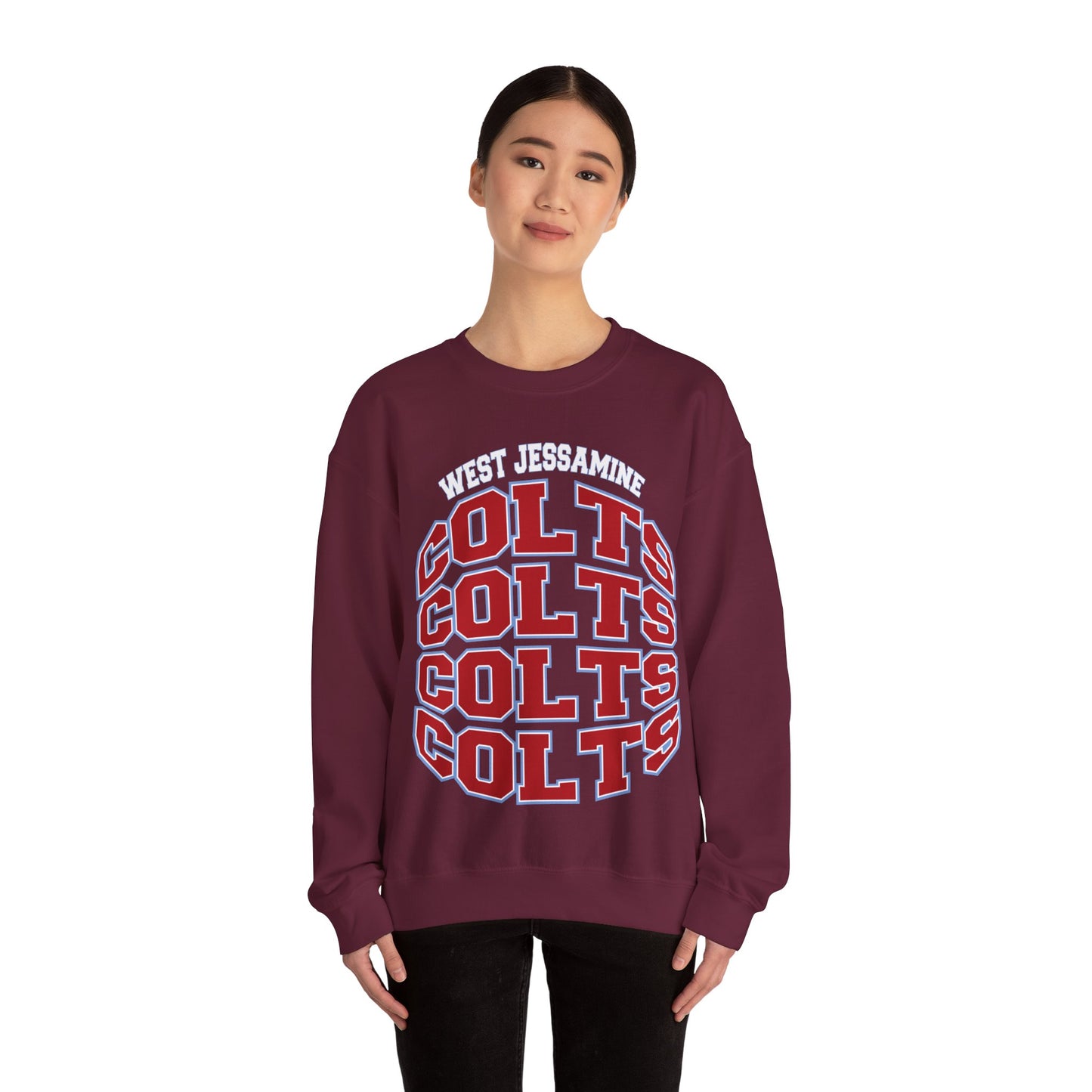 West Jessamine Colts Crewneck Sweatshirt — School Spirit Pride - Unisex