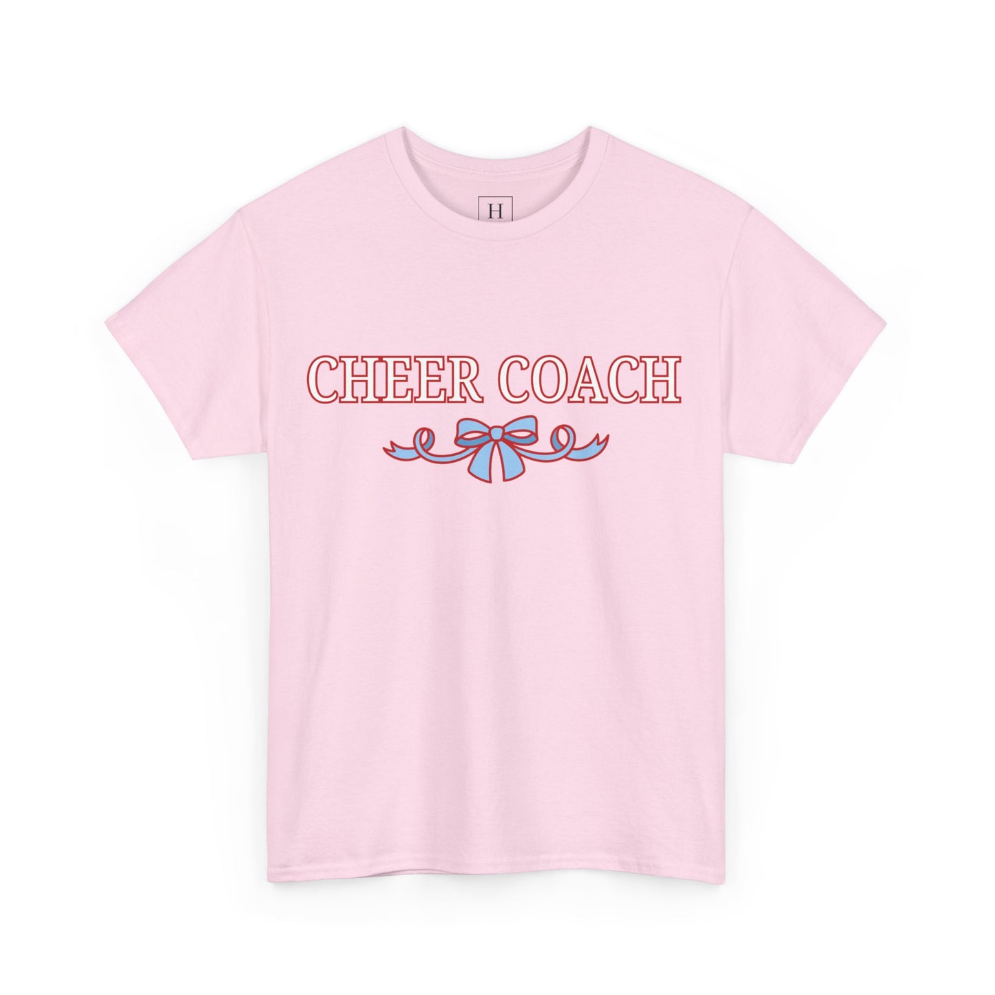 Cheer Coach (RED) Coquette Bow Unisex Heavy Cotton Tee
