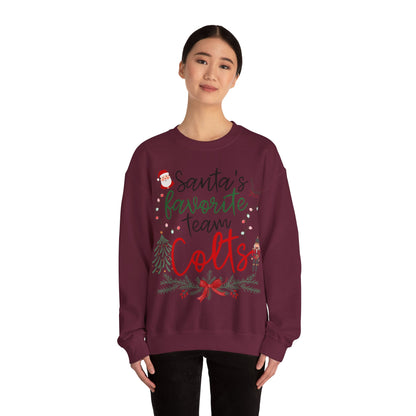 Santa's Favorite Team - COLTS - Christmas Sweatshirt - Unisex