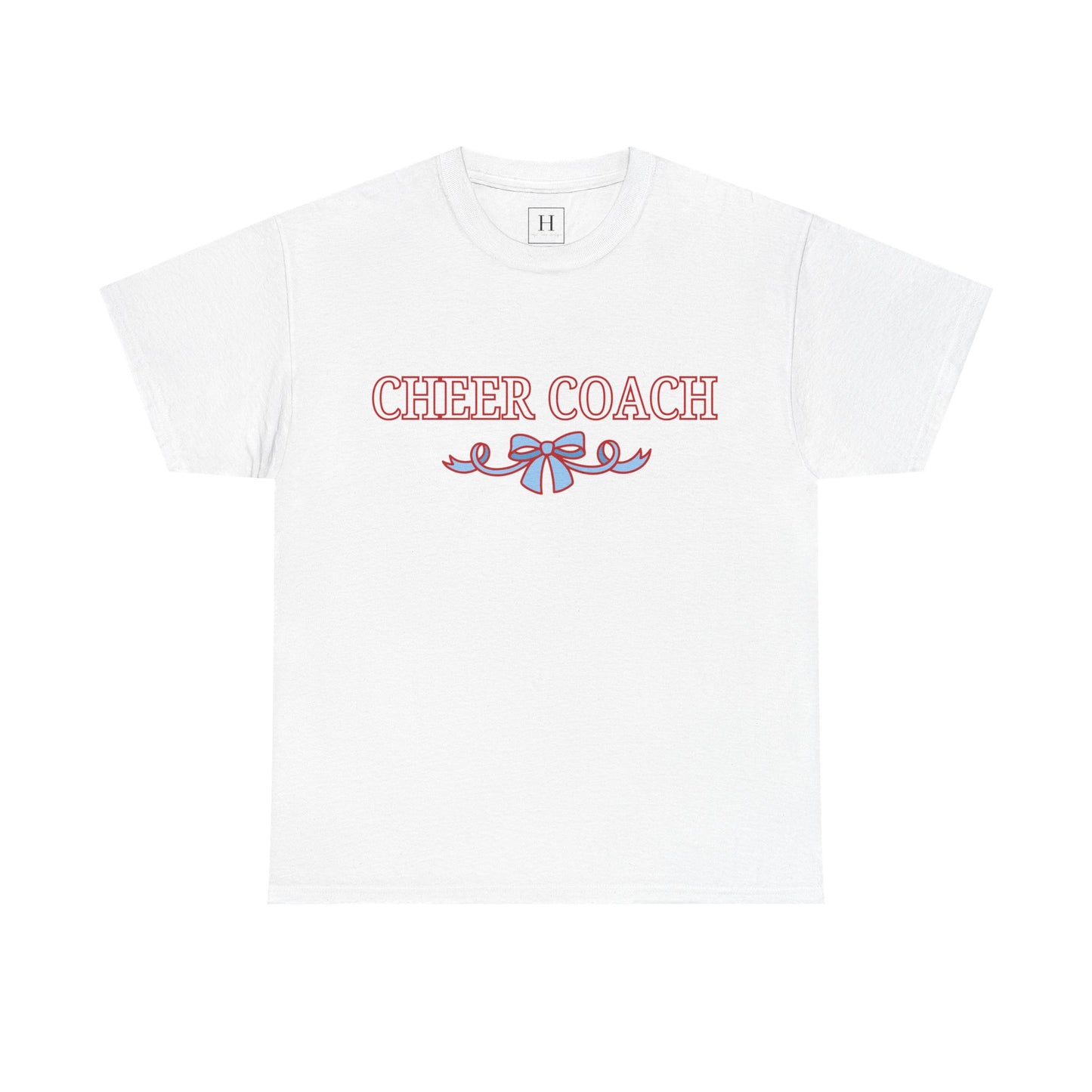Cheer Coach (RED) Coquette Bow Unisex Heavy Cotton Tee