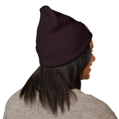 "Diet Coke" Heart Embroidered Cuffed Beanie — Classic Script Winter Hat