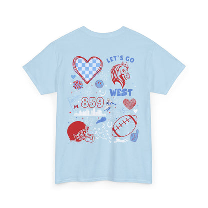 WEST JESSAMINE FOOTBALL  (FRONT & BACK) - LETS GO WEST