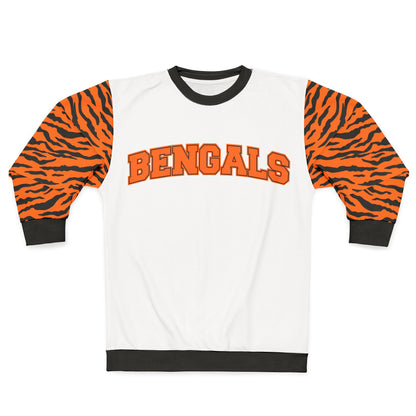 Cincinnati Bengals Tiger Print Sleeves Sweatshirt - AOP