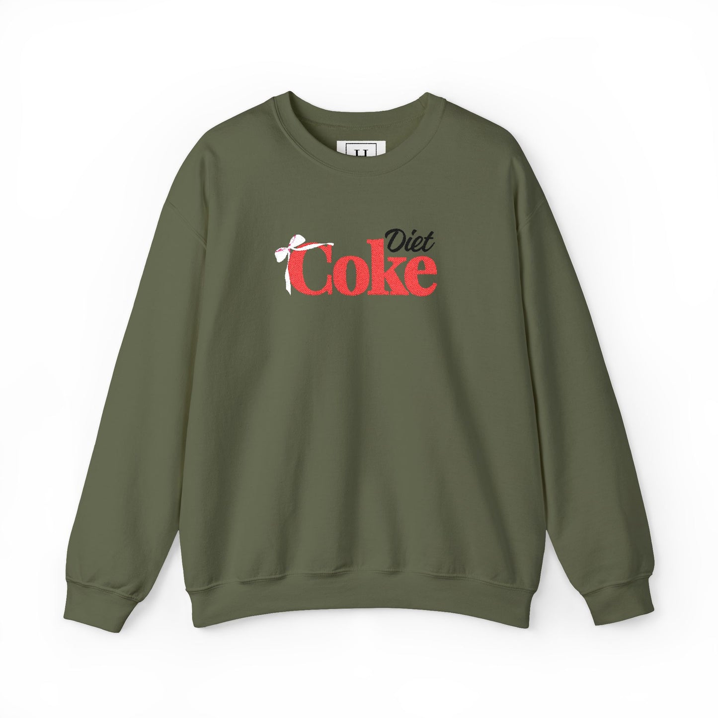 Bow 'Diet Coke' Crewneck Sweatshirt - Embroidered