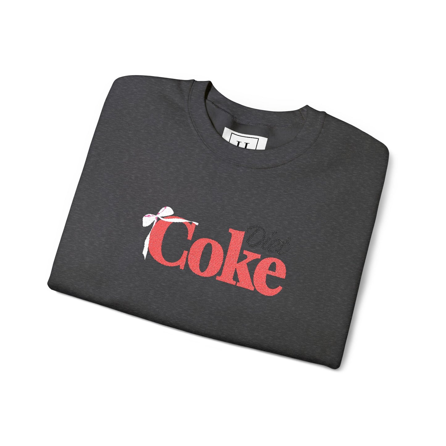 Bow 'Diet Coke' Crewneck Sweatshirt - Embroidered