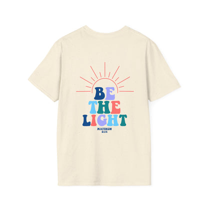 be the light christian bible blue (front and back)
