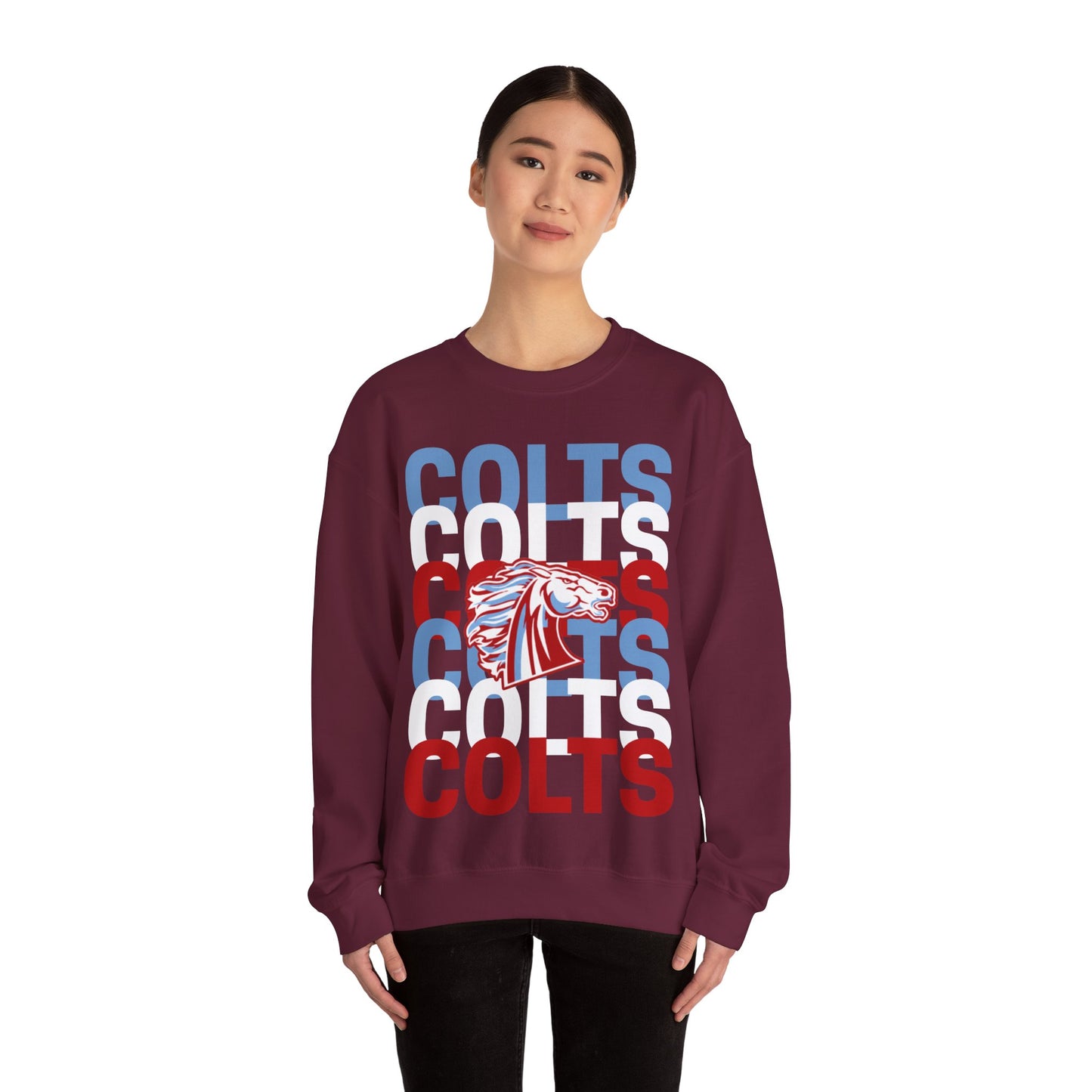 COLTS with Horse Logo - Christmas Sweatshirt - Unisex